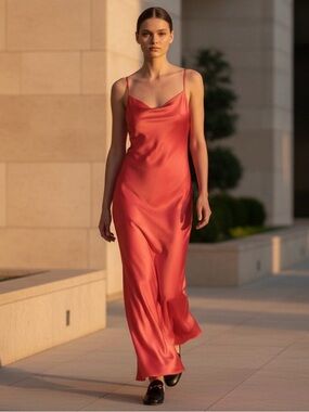 SAINT ART Coral Haley Slip Dress NWT Size XXS